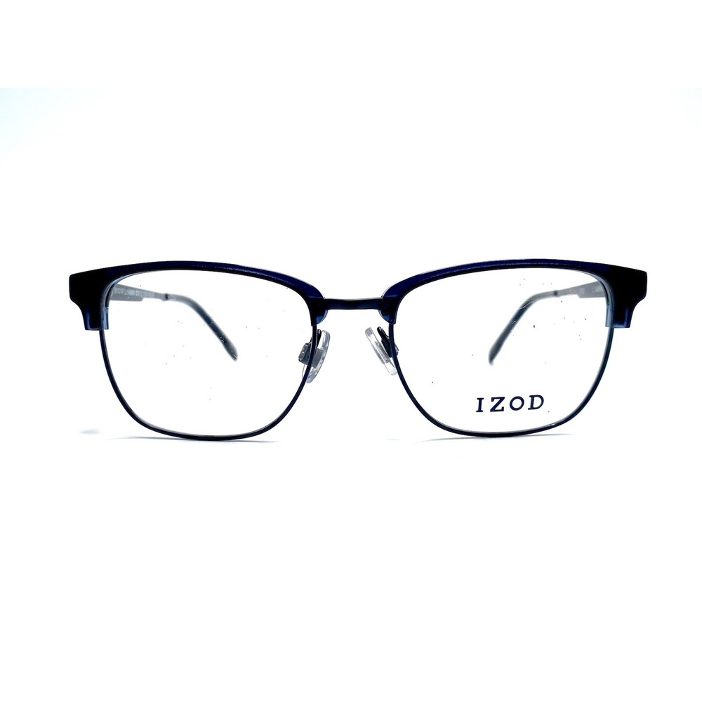New IZOD Black Blue Club Master Square Glasses IZ 2124 Blue 51 17 145